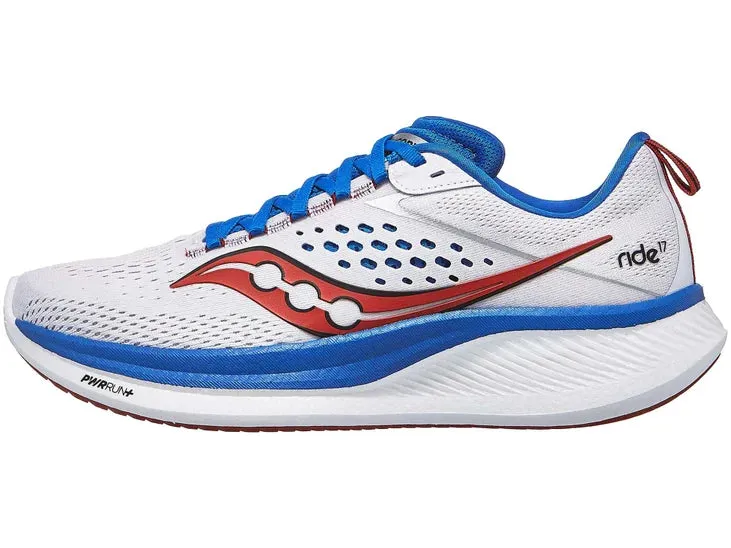 Saucony | Ride 17 | Men's | White/Cobalt