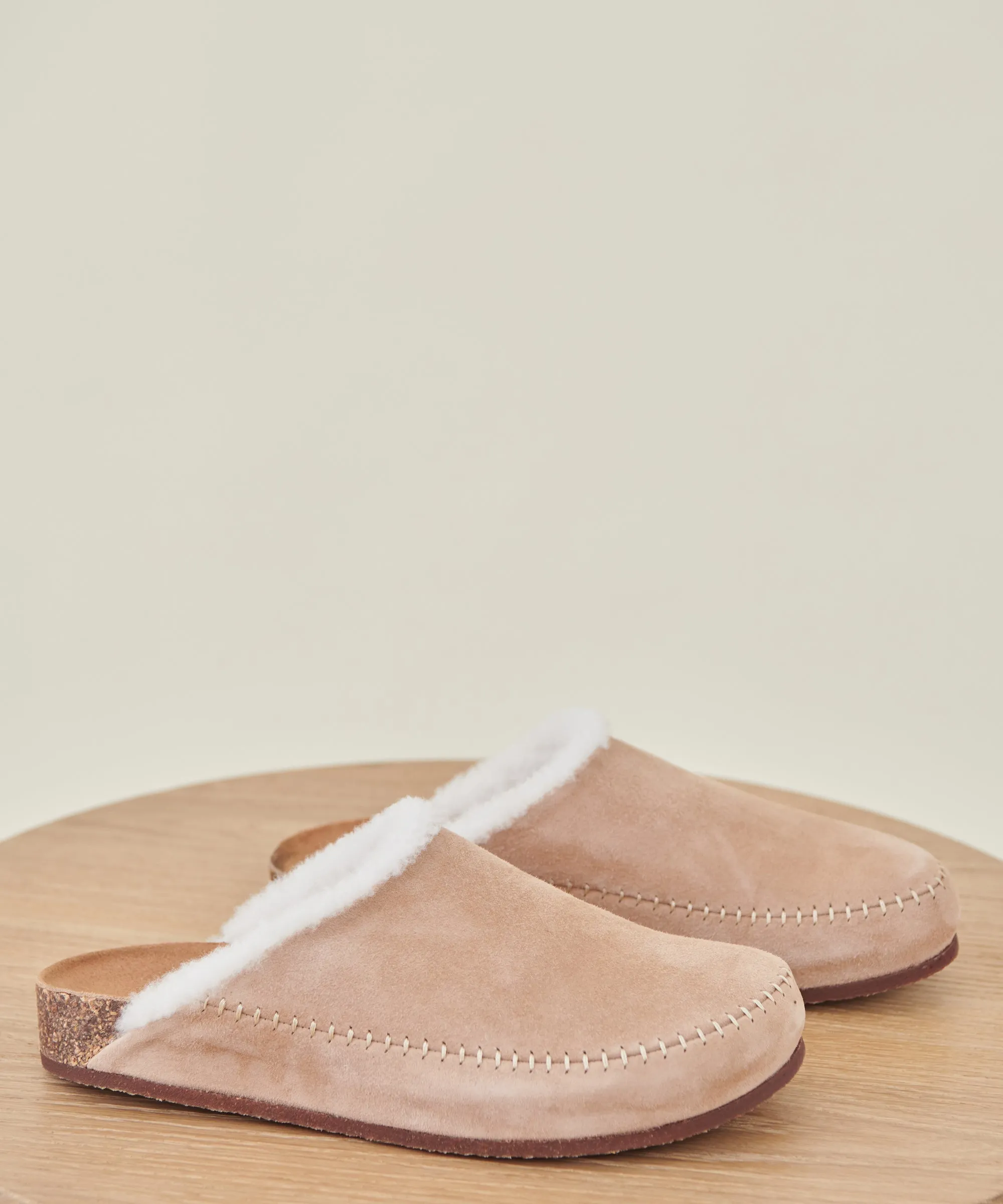 Shearling-Lined Moc Clog