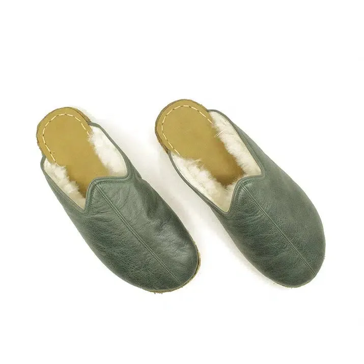 Sheepskin Green Women's Slippers