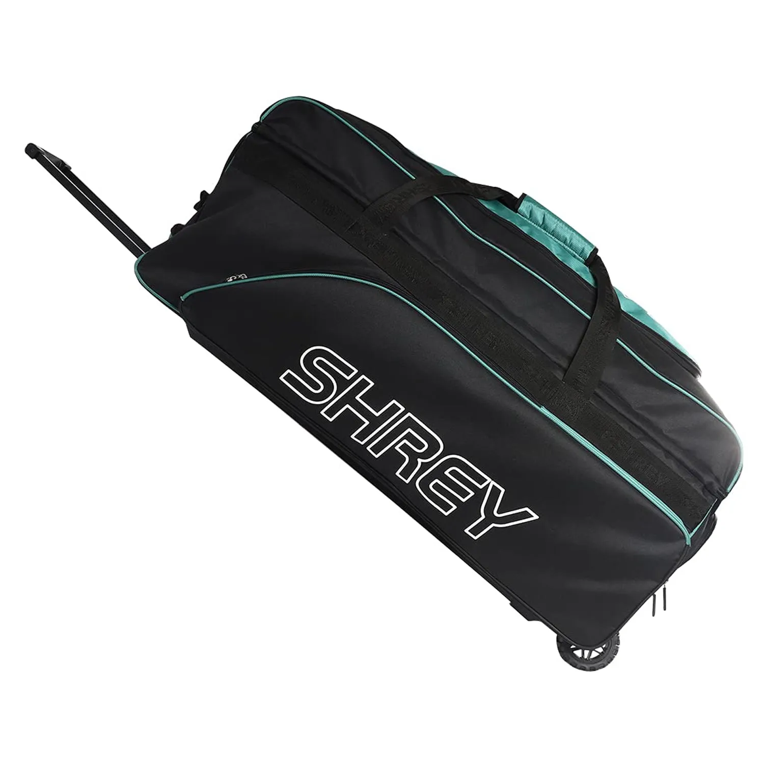 SHREY 1779 Match Cricket Wheelie Bag - Black/Green