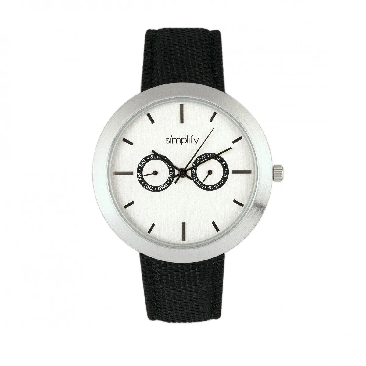 Simplify The 6100 Canvas-Overlaid Strap Watch w/ Day/Date