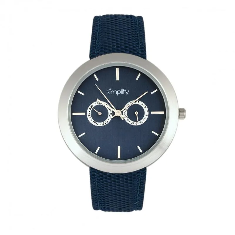 Simplify The 6100 Canvas-Overlaid Strap Watch w/ Day/Date