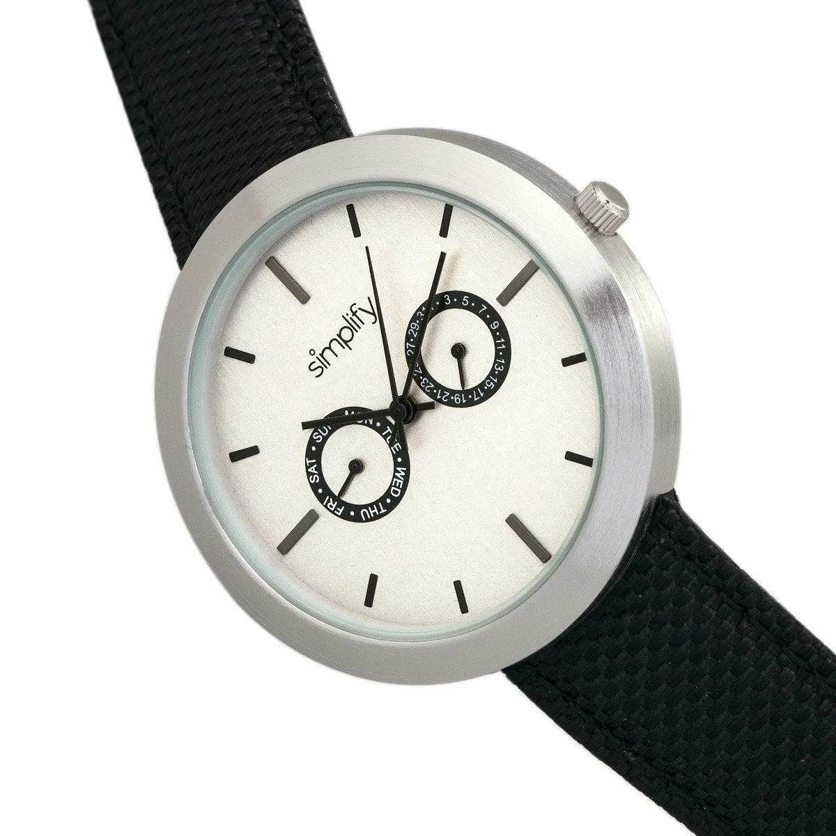 Simplify The 6100 Canvas-Overlaid Strap Watch w/ Day/Date