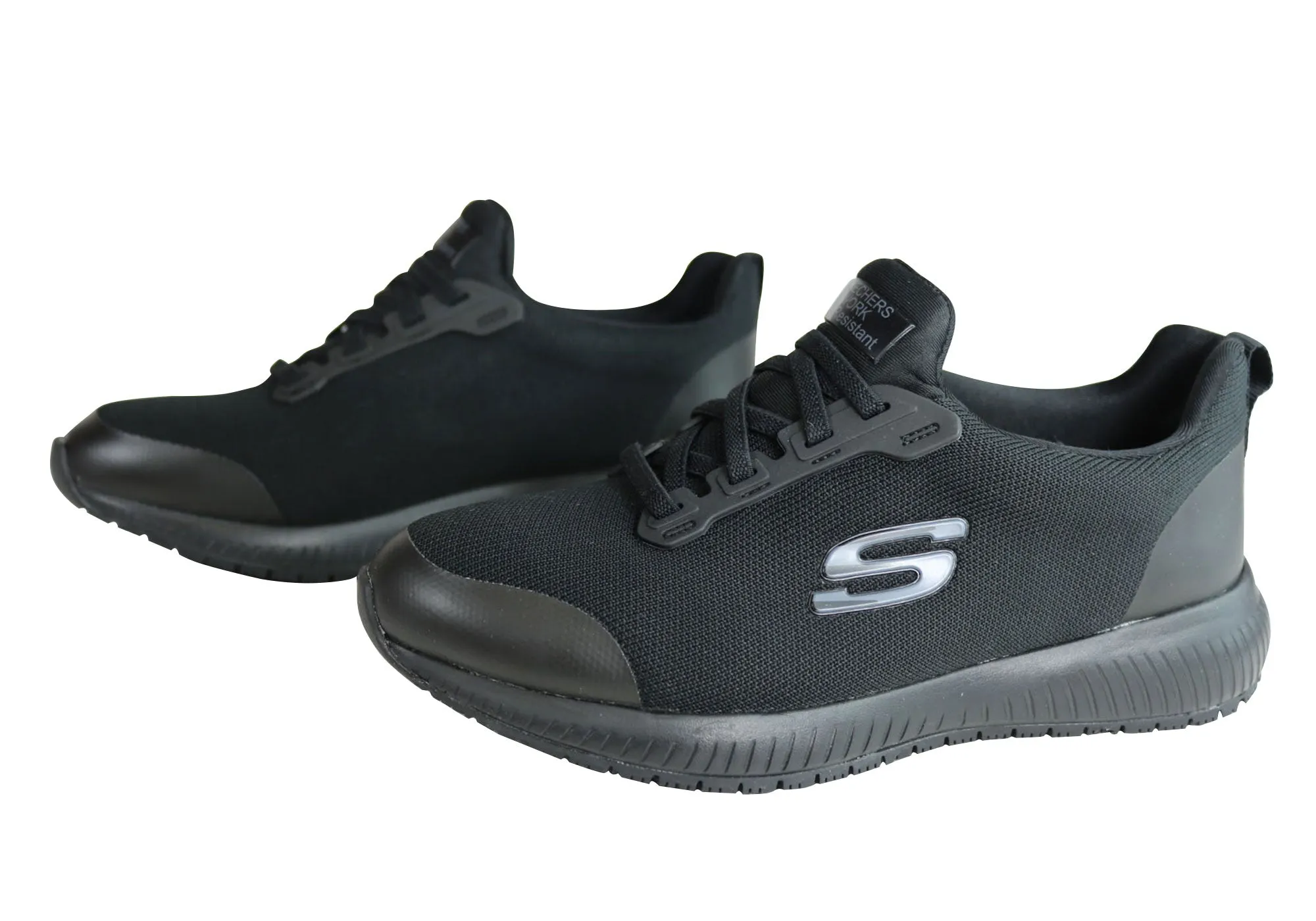 Skechers Womens Squad Slip Resistant Comfort Memory Foam Work Shoes