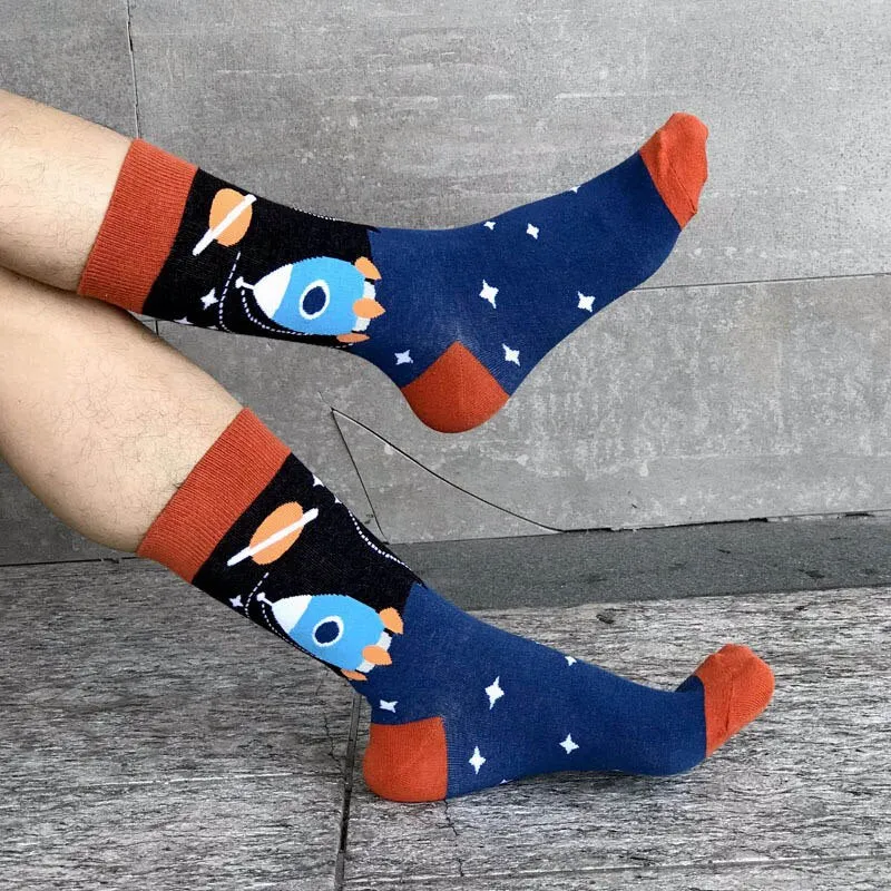 Space Shuttle Printed Crew Length Socks