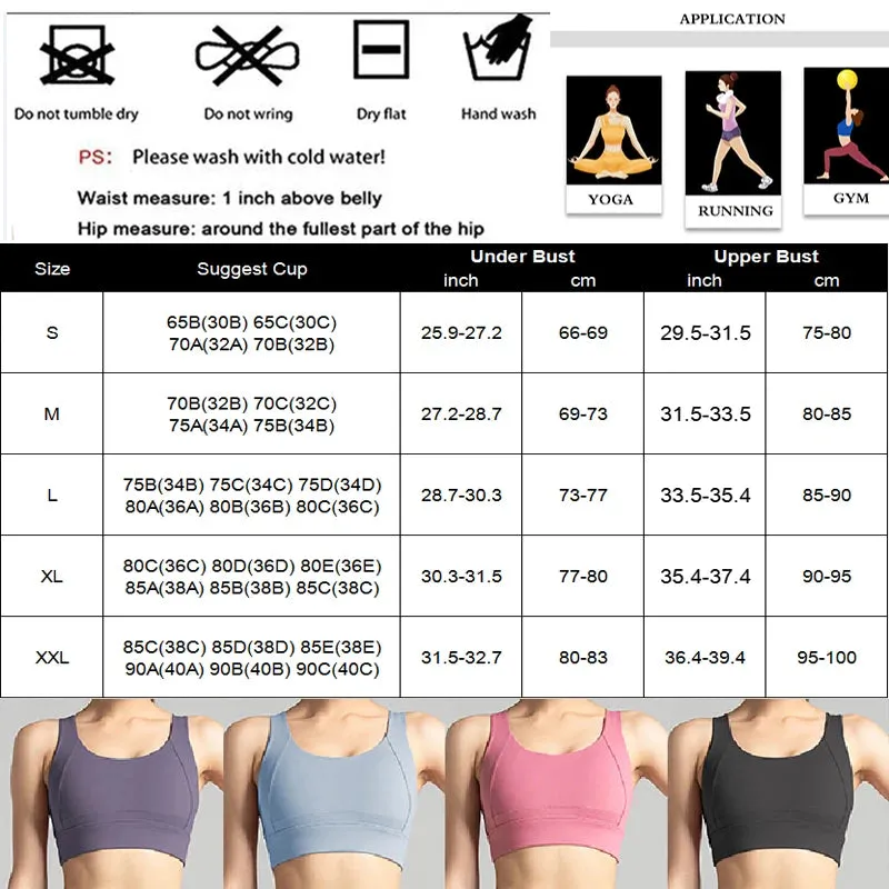 Sports Bra for Women Criss-Cross Back Padded Sports Yoga Bra with Removable Cups Gym Bra Top