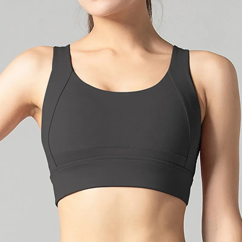 Sports Bra for Women Criss-Cross Back Padded Sports Yoga Bra with Removable Cups Gym Bra Top