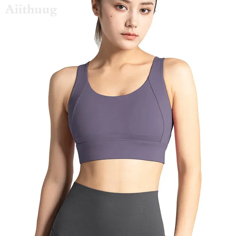 Sports Bra for Women Criss-Cross Back Padded Sports Yoga Bra with Removable Cups Gym Bra Top