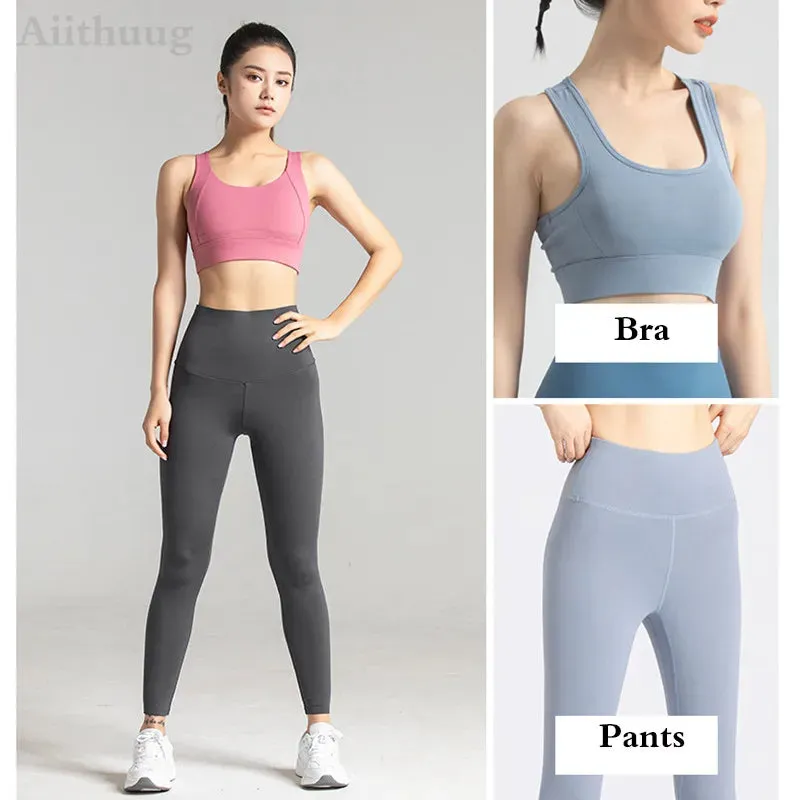 Sports Bra for Women Criss-Cross Back Padded Sports Yoga Bra with Removable Cups Gym Bra Top