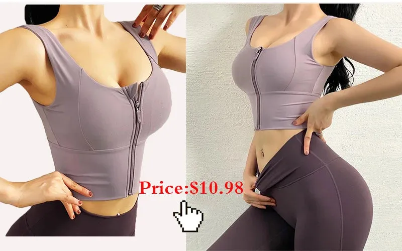 Sports Bra for Women Criss-Cross Back Padded Sports Yoga Bra with Removable Cups Gym Bra Top