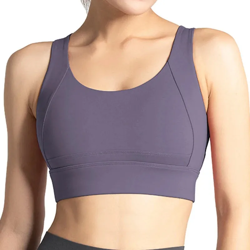 Sports Bra for Women Criss-Cross Back Padded Sports Yoga Bra with Removable Cups Gym Bra Top