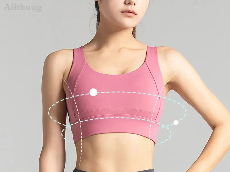 Sports Bra for Women Criss-Cross Back Padded Sports Yoga Bra with Removable Cups Gym Bra Top