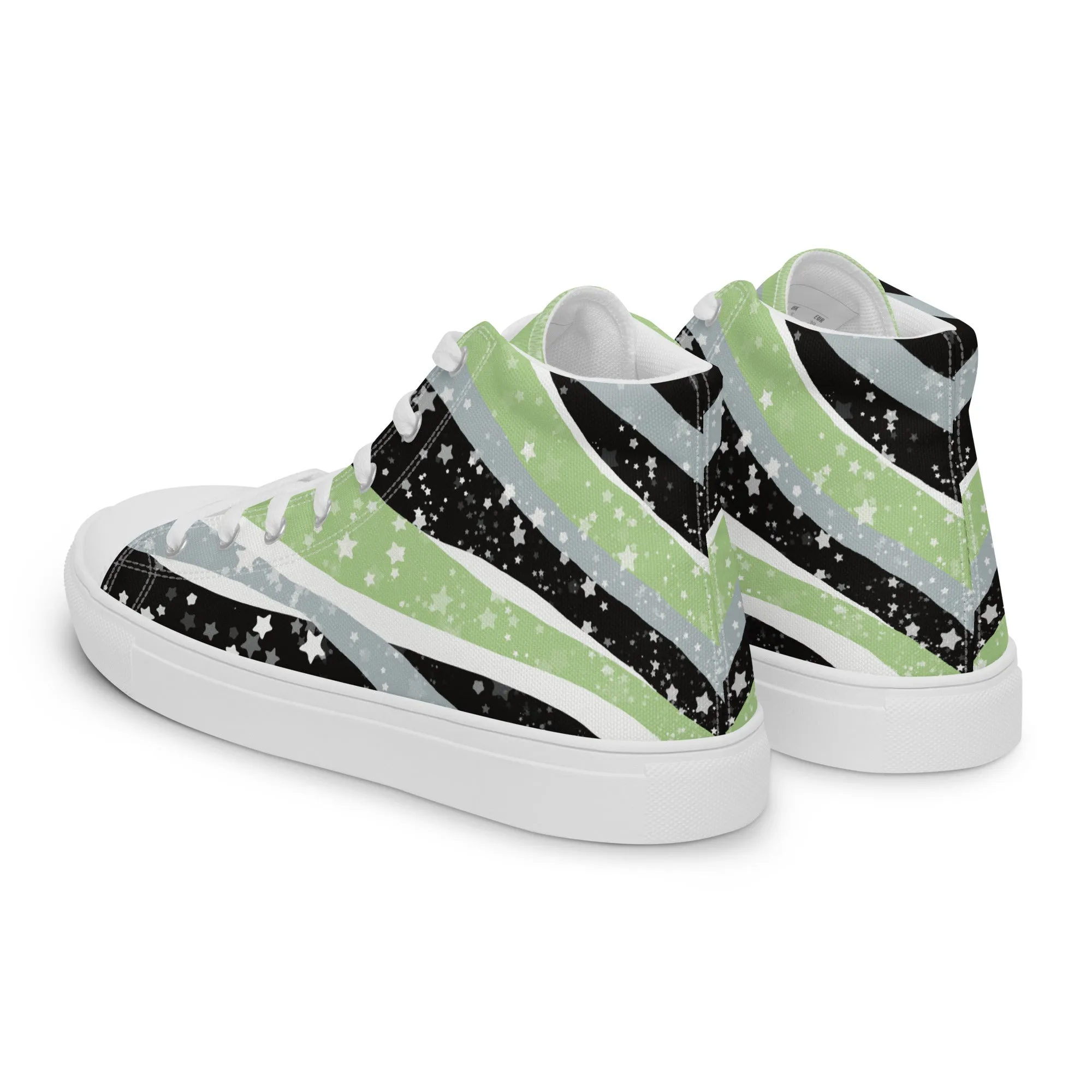 Starry Agender High Top Canvas Shoes (Fem Sizing)