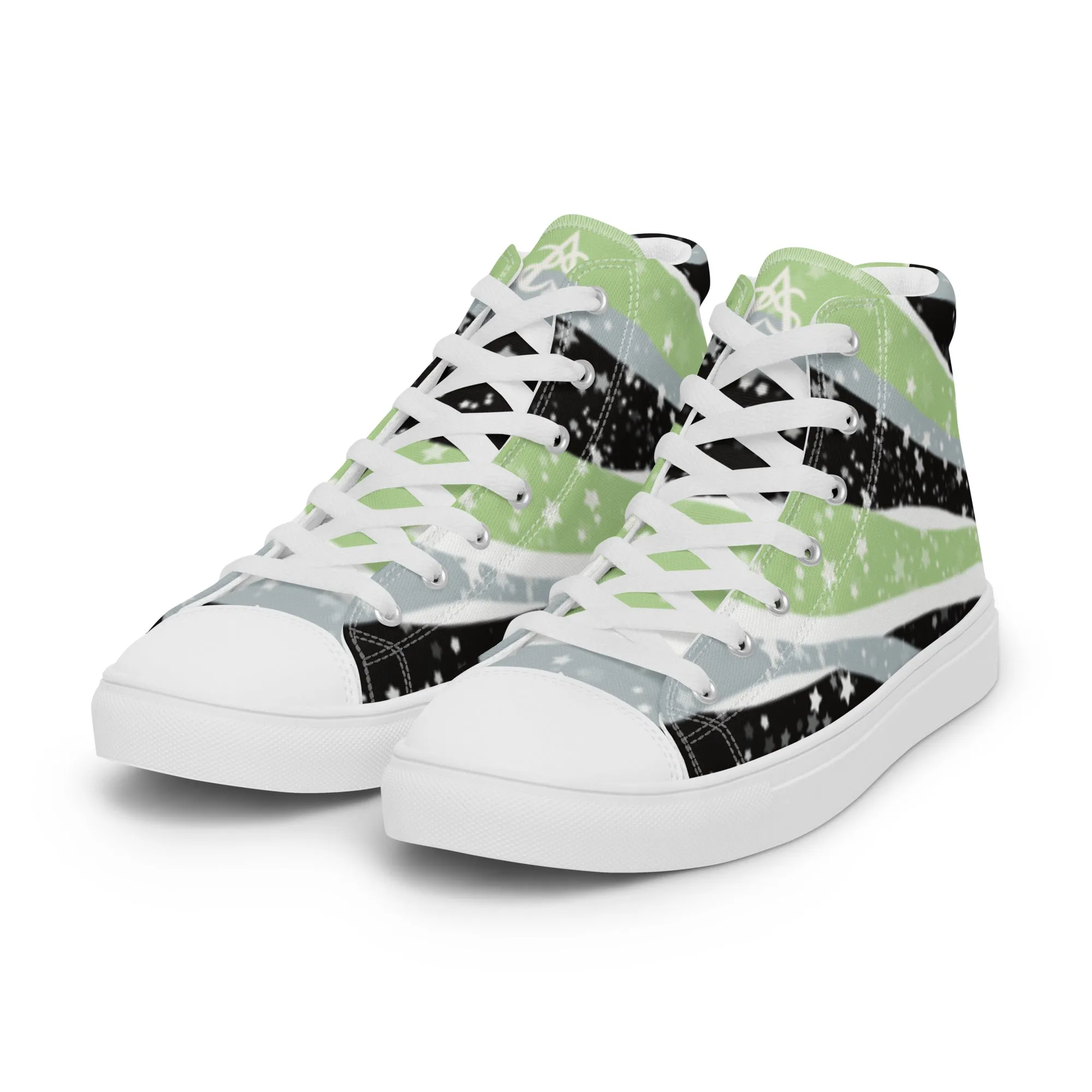 Starry Agender High Top Canvas Shoes (Masc Sizing)