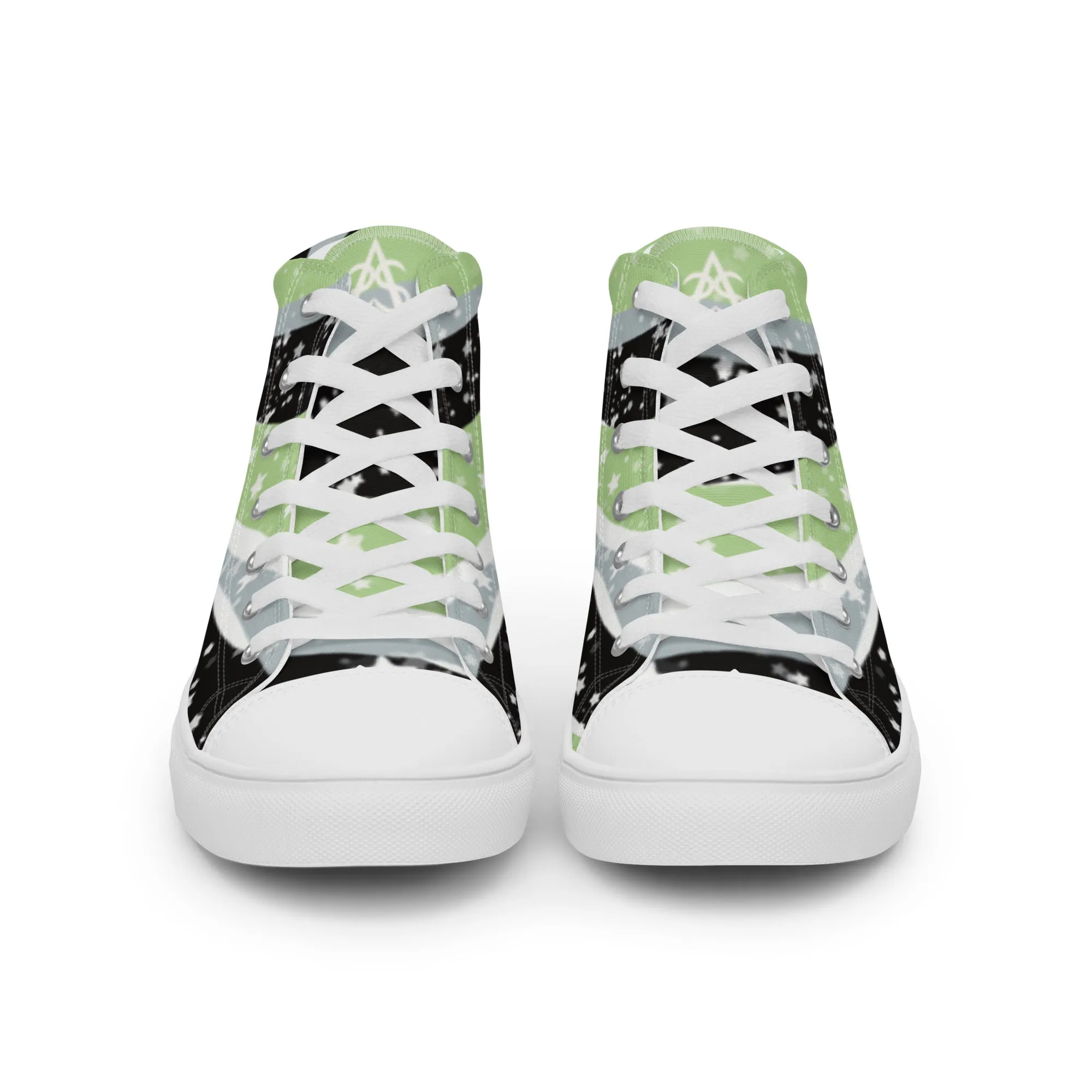 Starry Agender High Top Canvas Shoes (Masc Sizing)