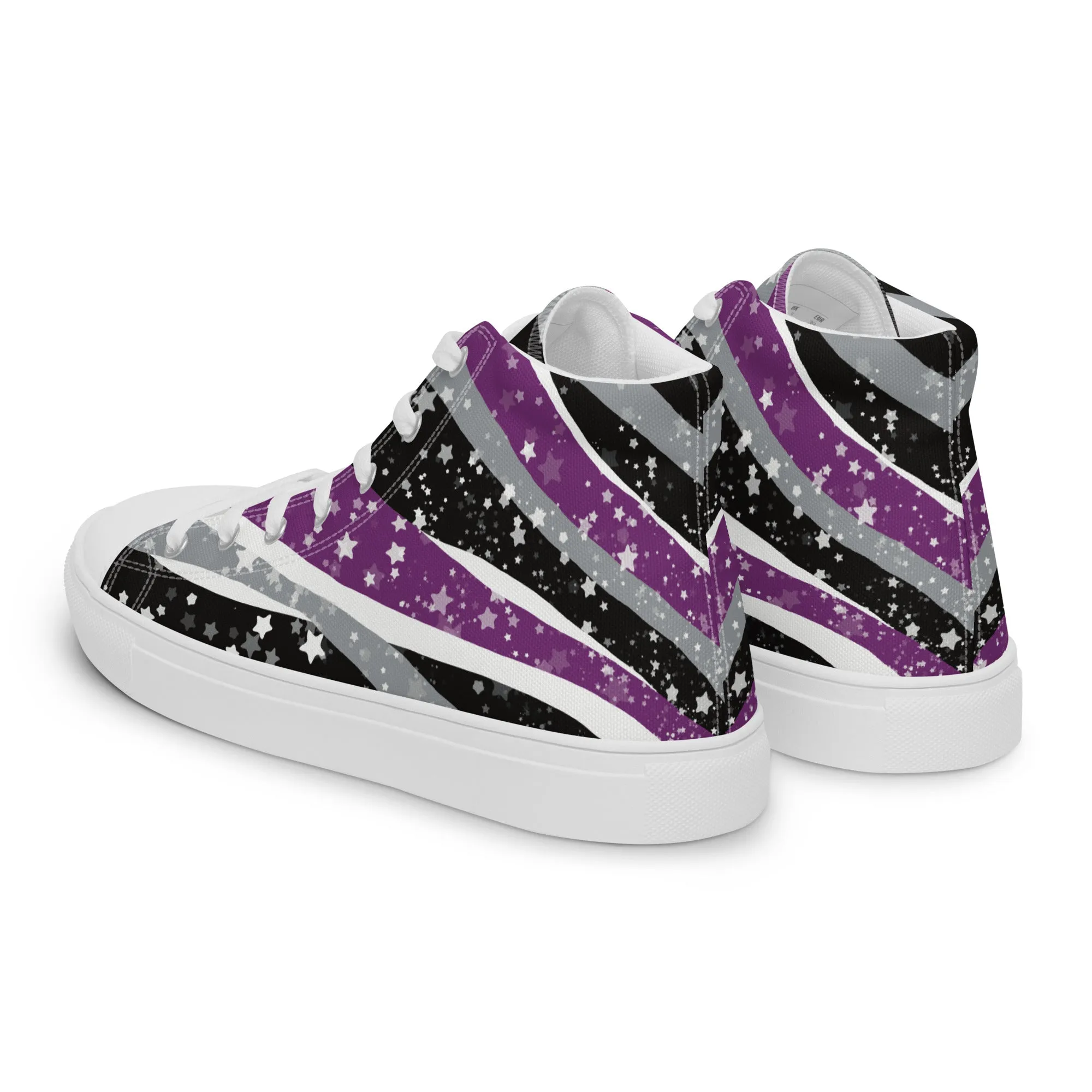 Starry Asexual High Top Canvas Shoes (Masc Sizing)