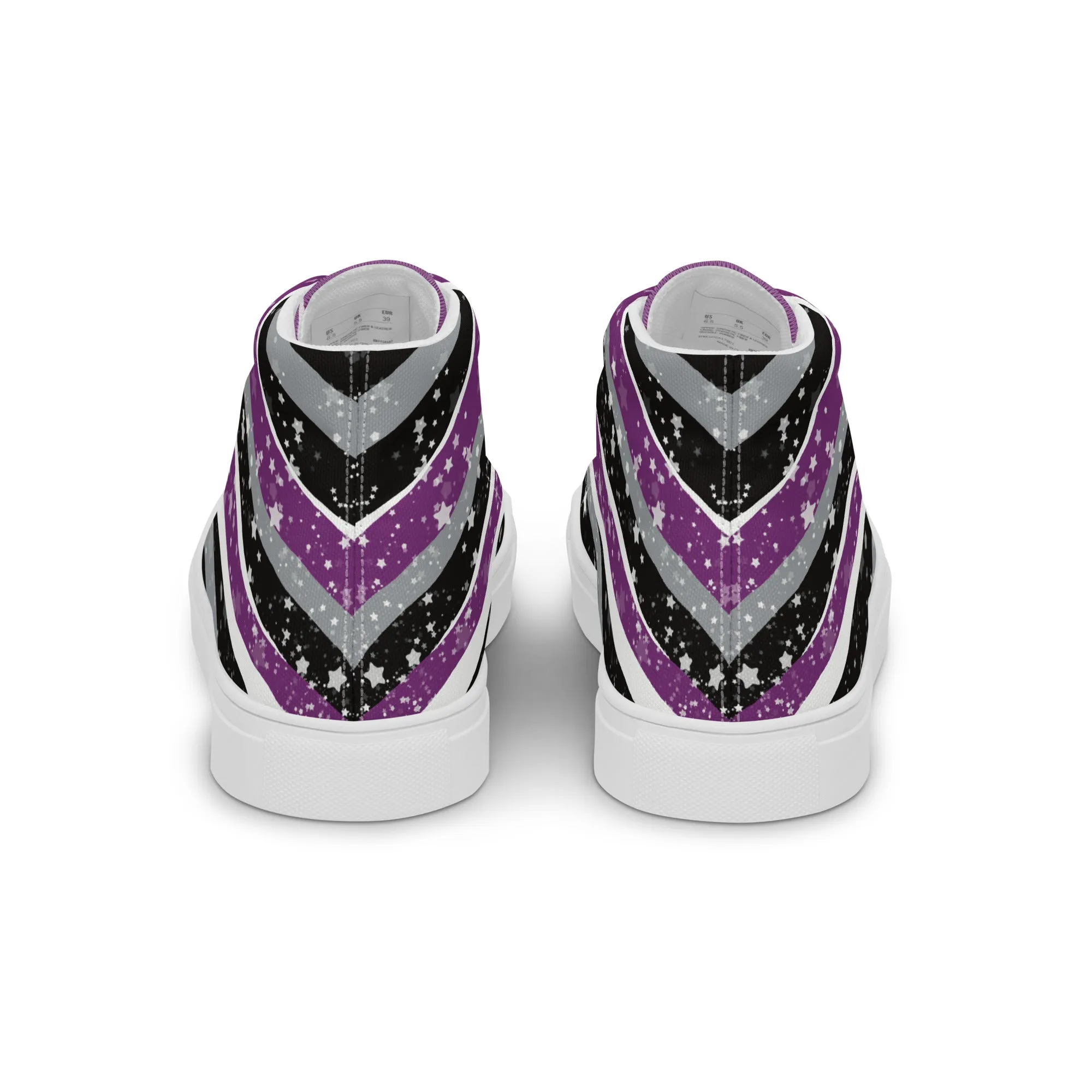 Starry Asexual High Top Canvas Shoes (Masc Sizing)