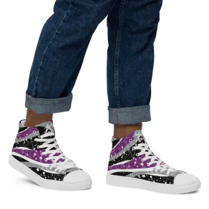 Starry Asexual High Top Canvas Shoes (Masc Sizing)