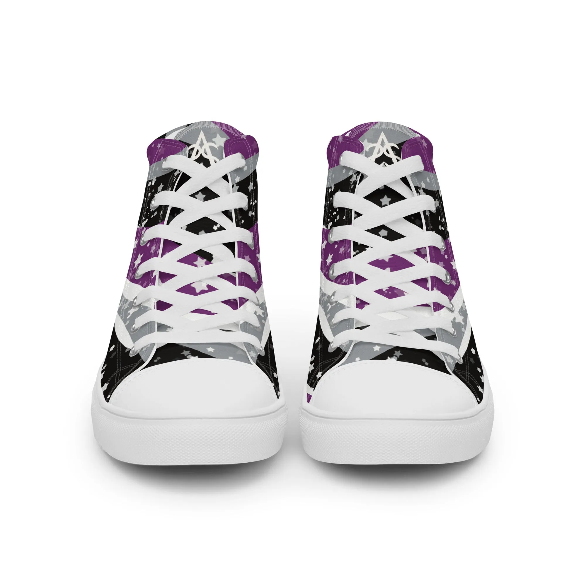 Starry Asexual High Top Canvas Shoes (Masc Sizing)