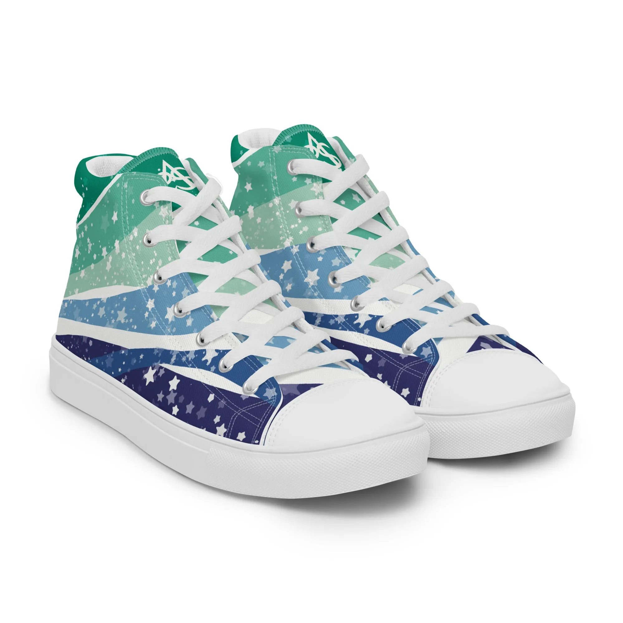 Starry Gay Men High Top Canvas Shoes (Masc Sizing)