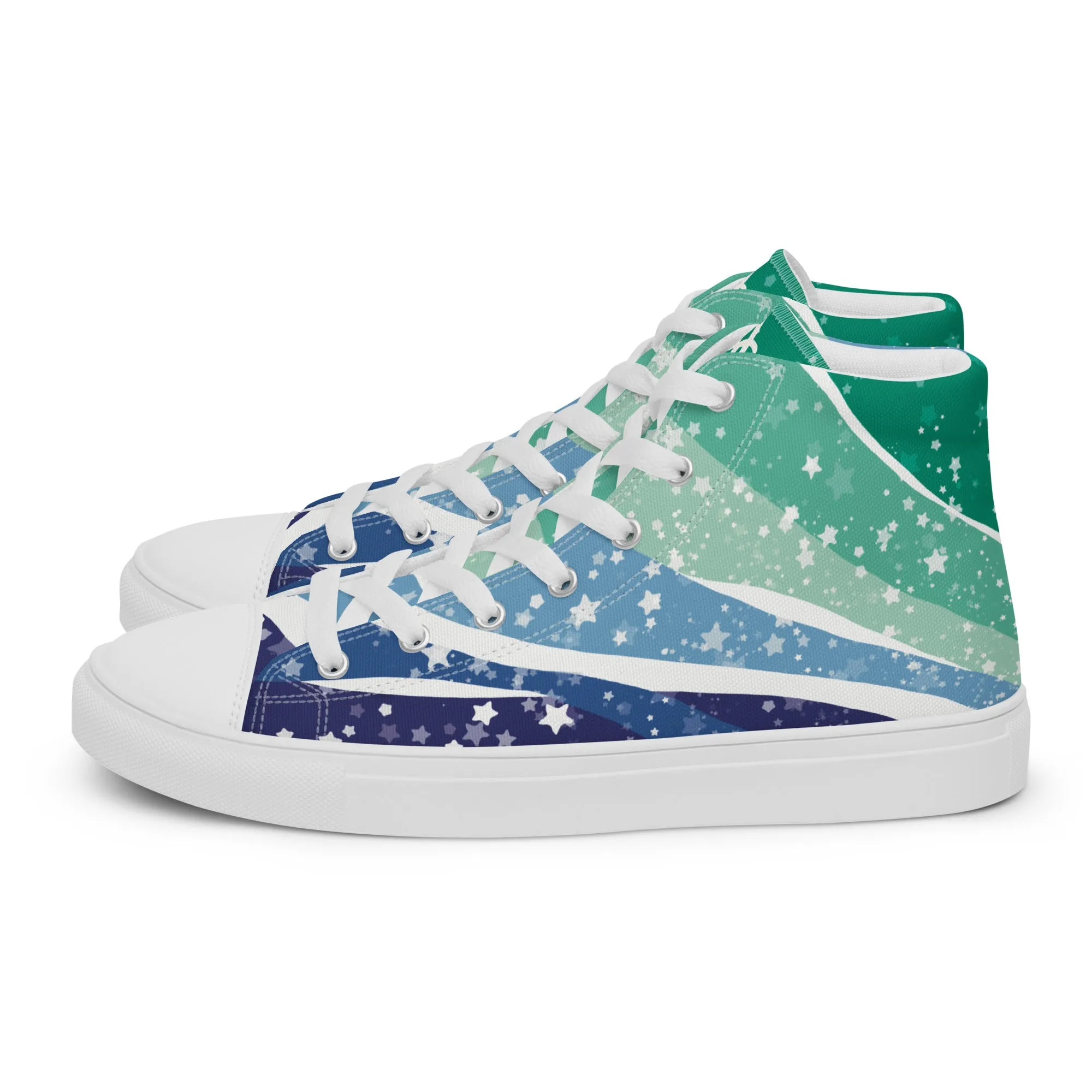 Starry Gay Men High Top Canvas Shoes (Masc Sizing)