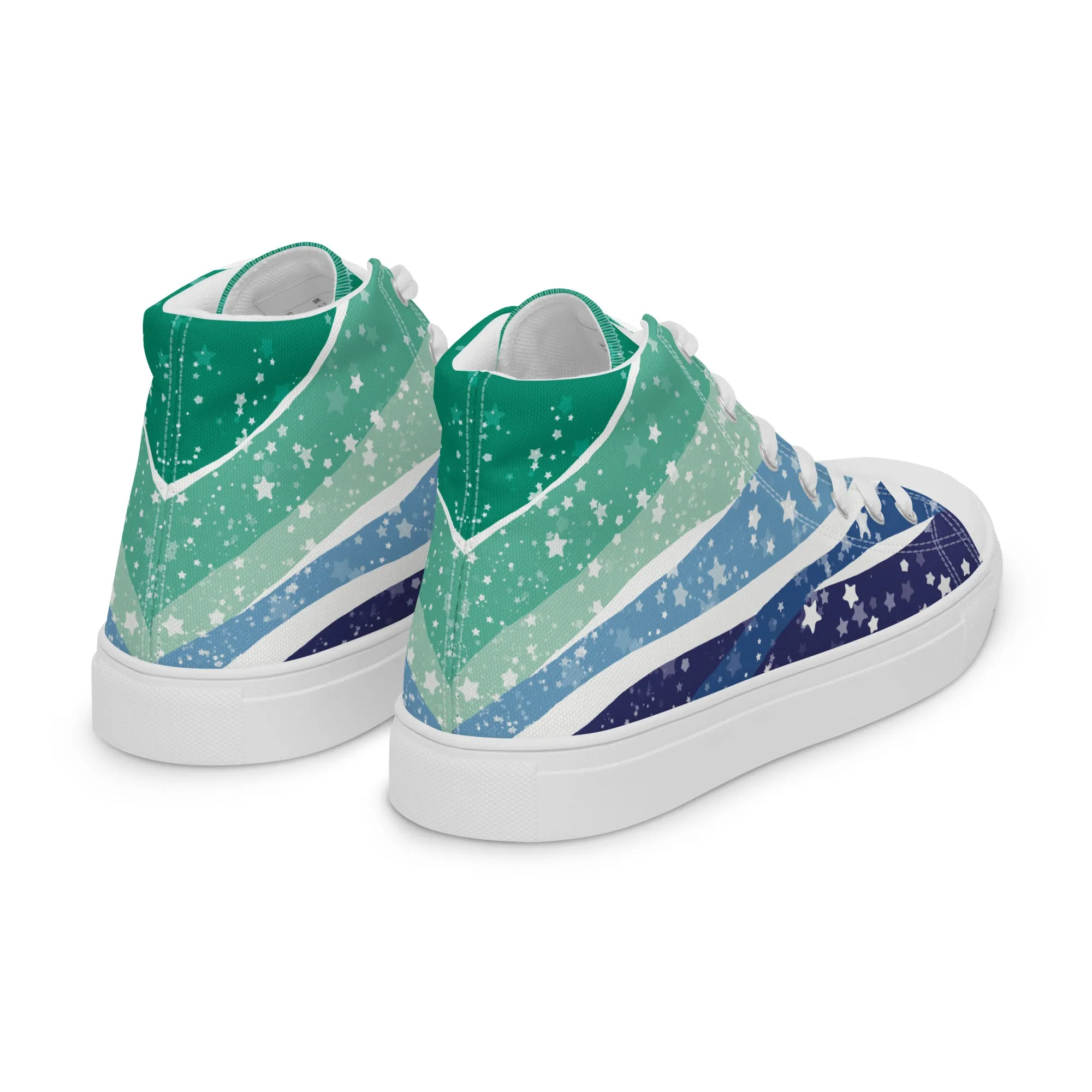 Starry Gay Men High Top Canvas Shoes (Masc Sizing)