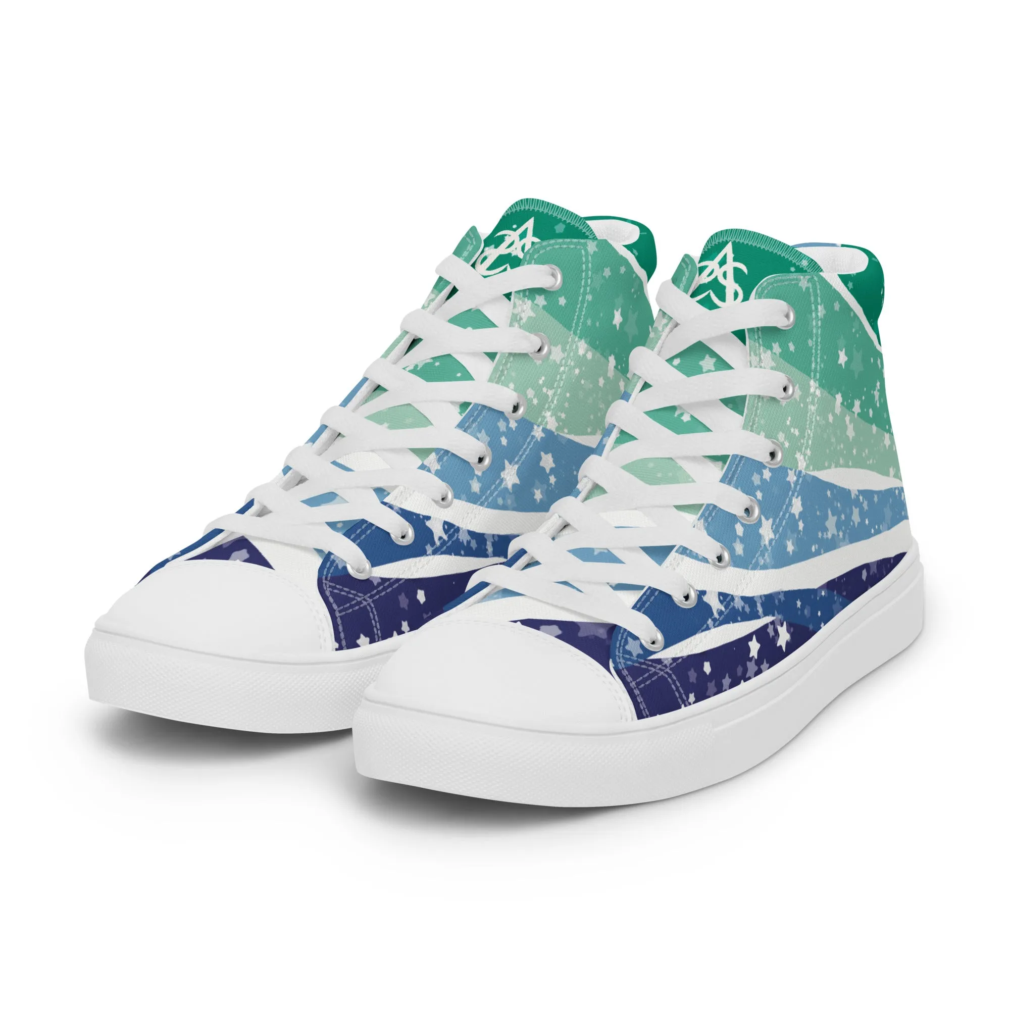 Starry Gay Men High Top Canvas Shoes (Masc Sizing)