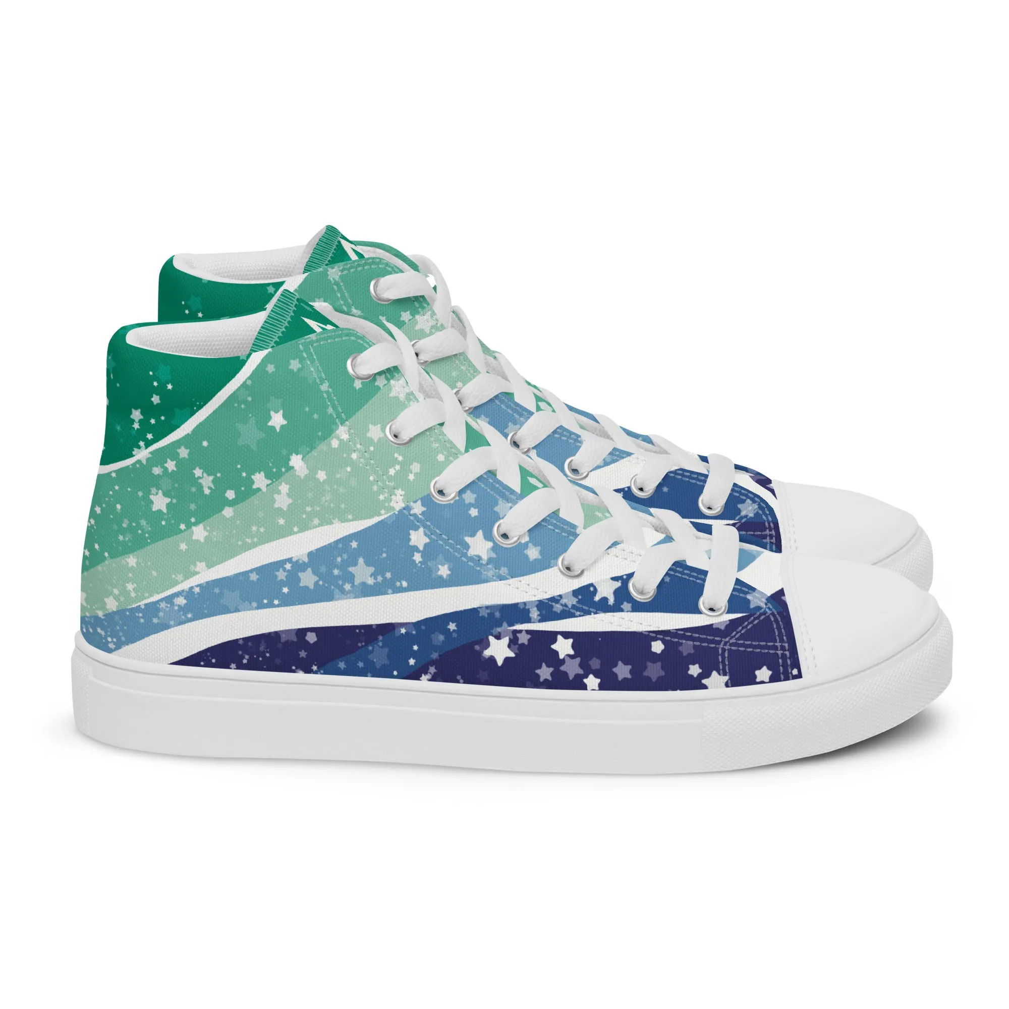 Starry Gay Men High Top Canvas Shoes (Masc Sizing)