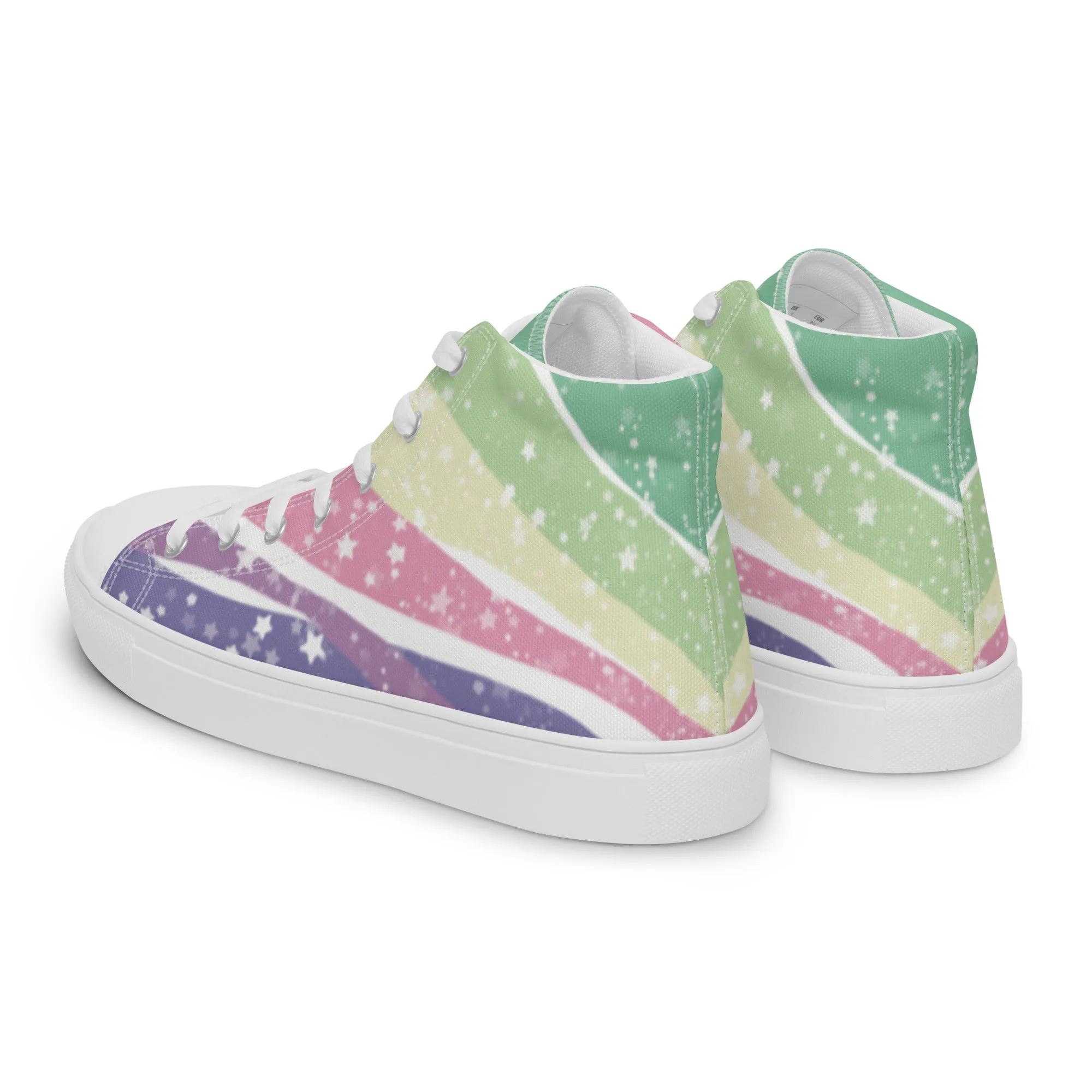 Starry Genderfae High Top Canvas Shoes (Fem Sizing)