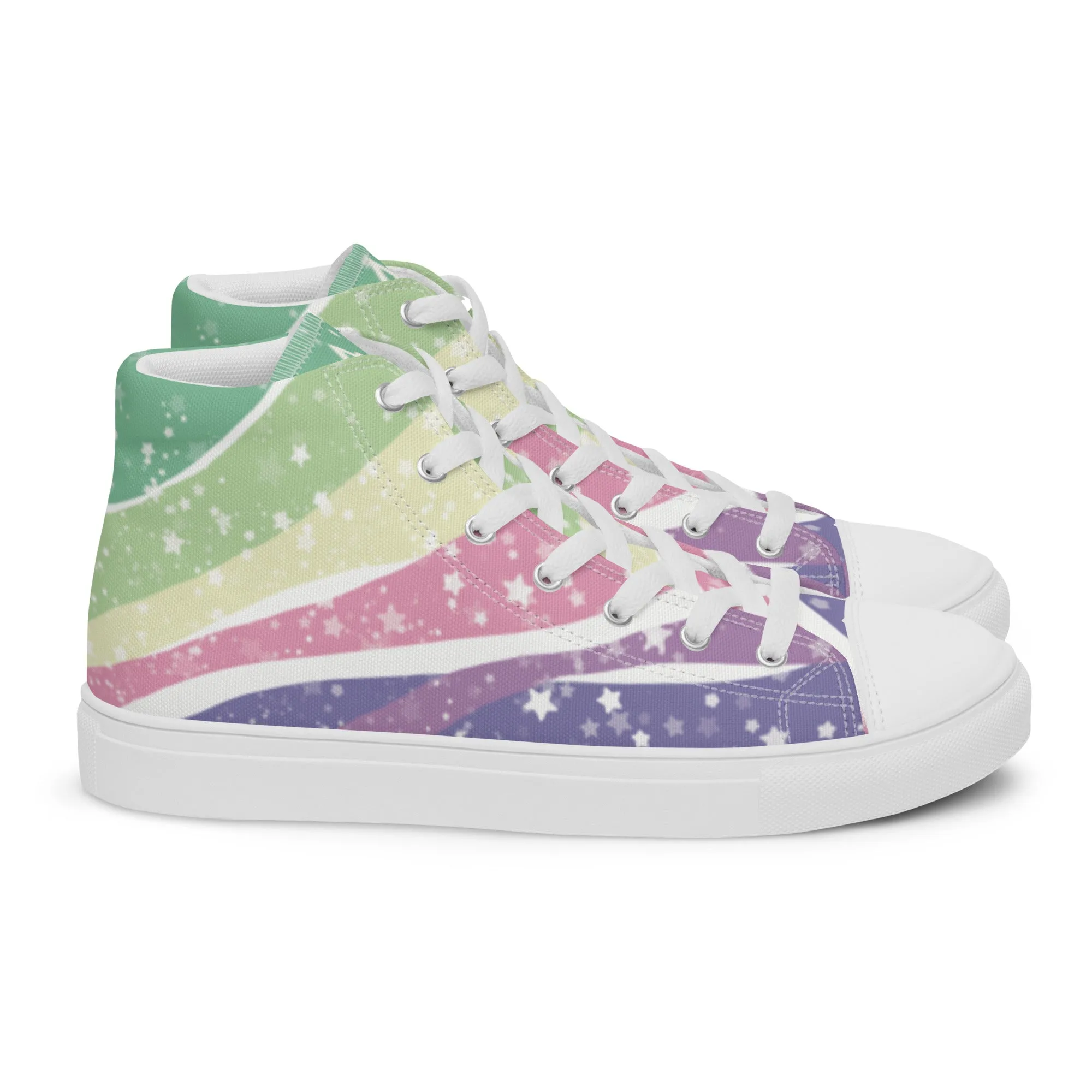 Starry Genderfae High Top Canvas Shoes (Fem Sizing)