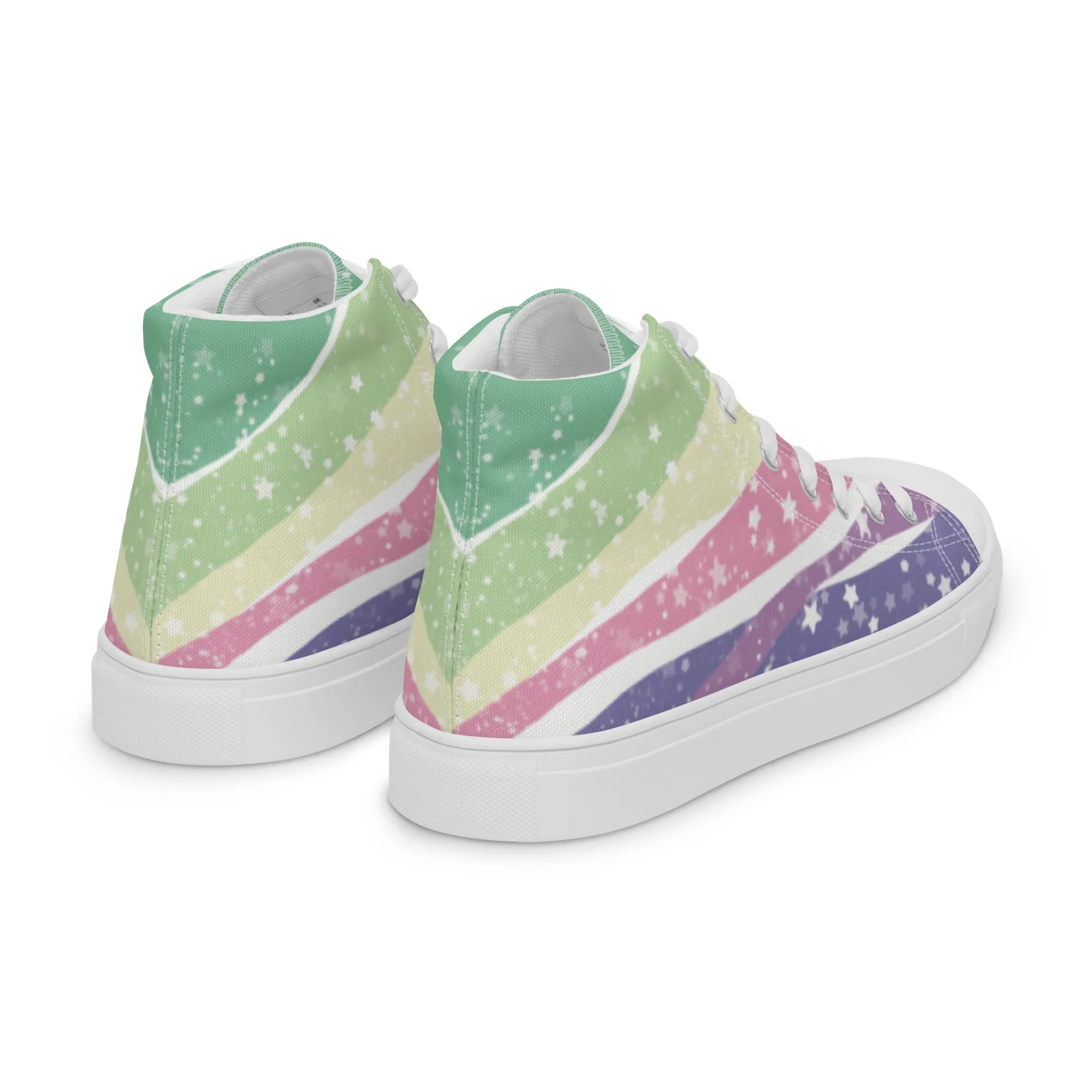 Starry Genderfae High Top Canvas Shoes (Fem Sizing)