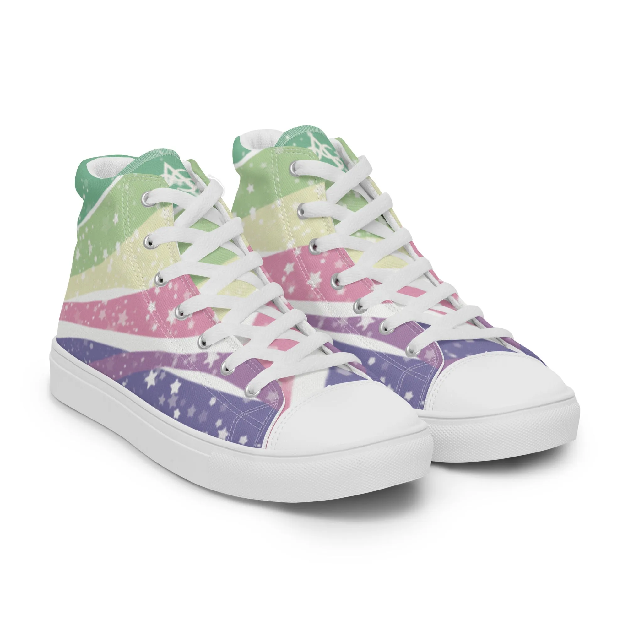 Starry Genderfae High Top Canvas Shoes (Fem Sizing)