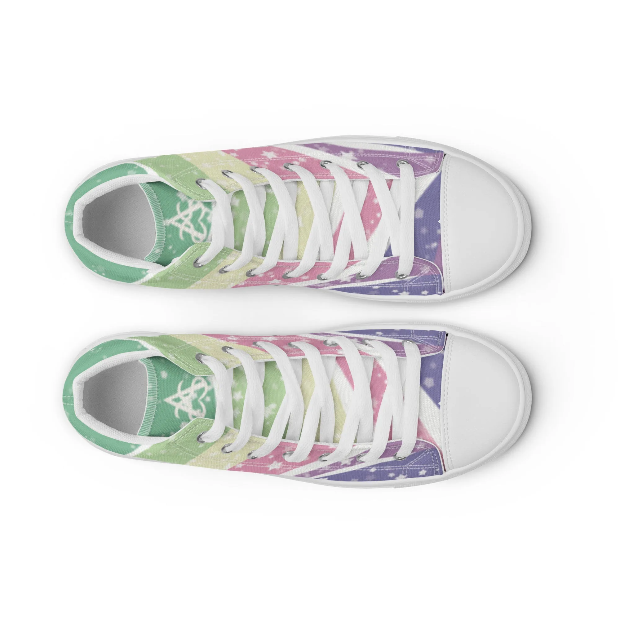 Starry Genderfae High Top Canvas Shoes (Fem Sizing)