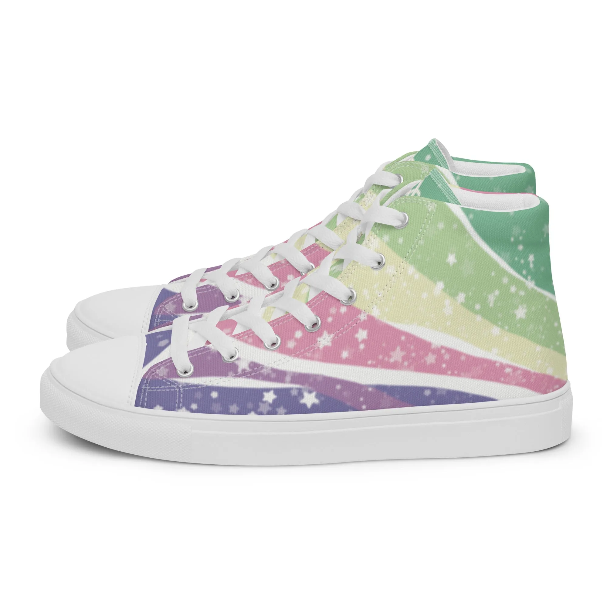 Starry Genderfae High Top Canvas Shoes (Fem Sizing)