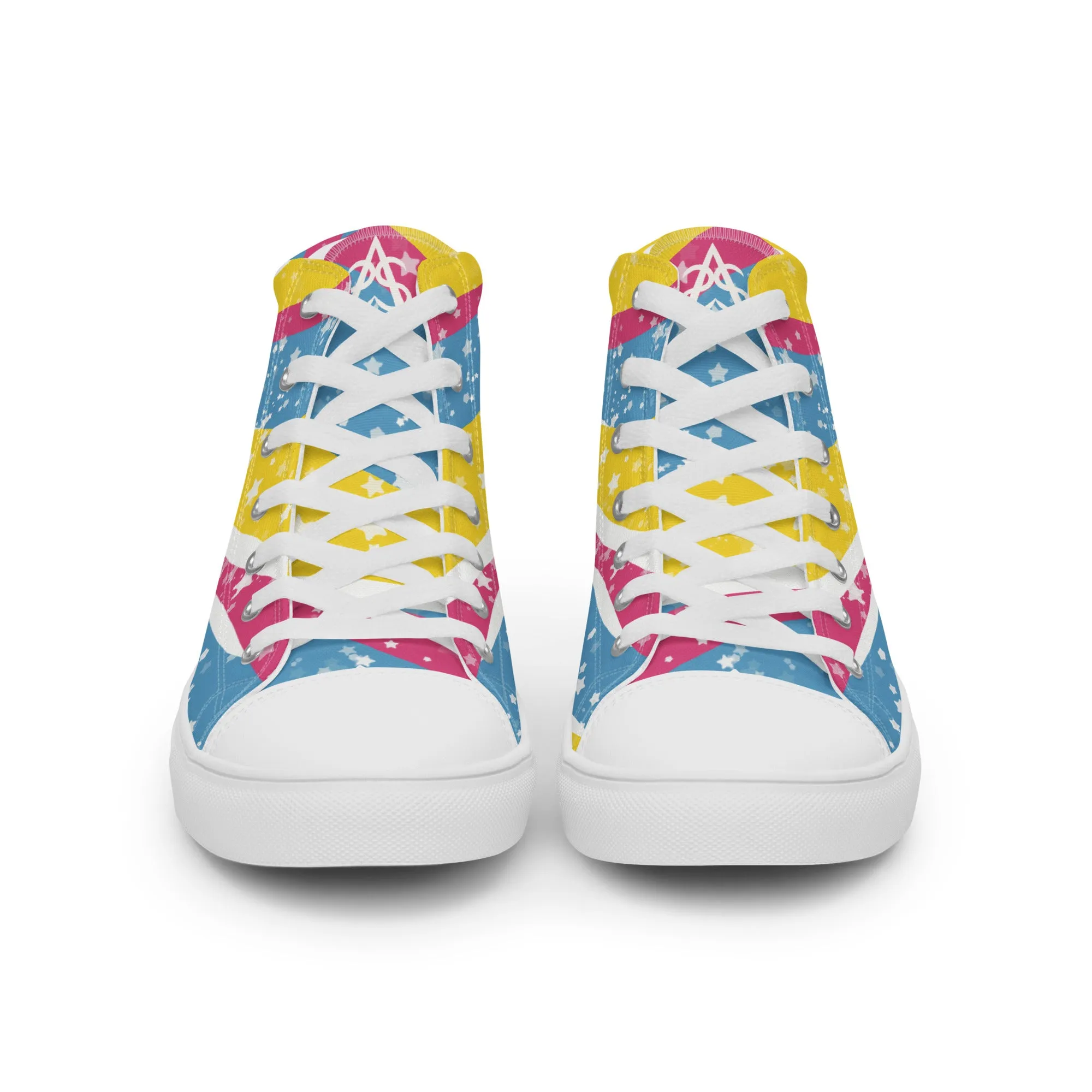 Starry Pansexual High Top Canvas Shoes (Masc Sizing)