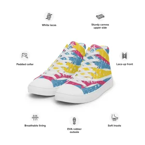 Starry Pansexual High Top Canvas Shoes (Masc Sizing)