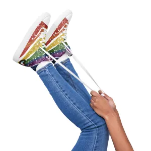 Starry Rainbow High Top Canvas Shoes (Fem Sizing)