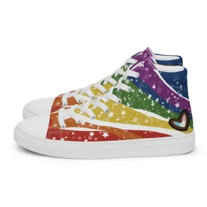 Starry Rainbow High Top Canvas Shoes (Masc Sizing)