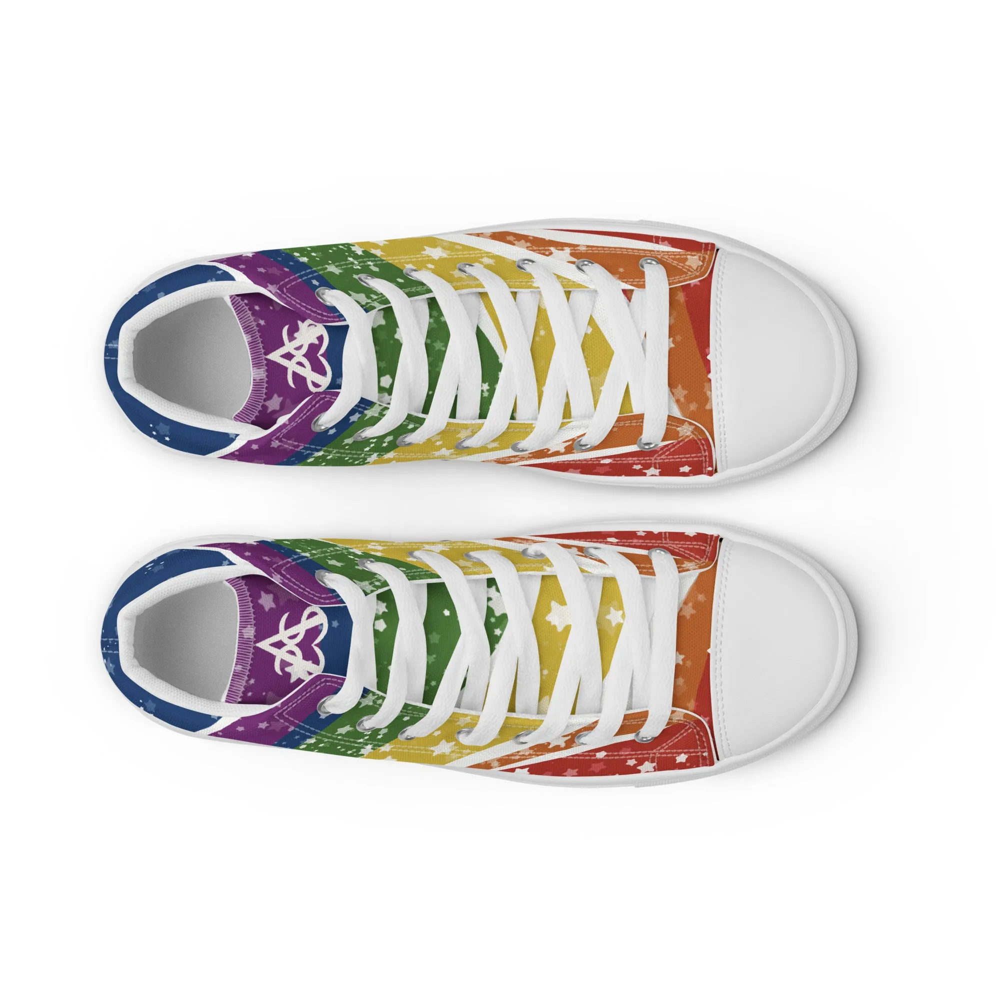 Starry Rainbow High Top Canvas Shoes (Masc Sizing)