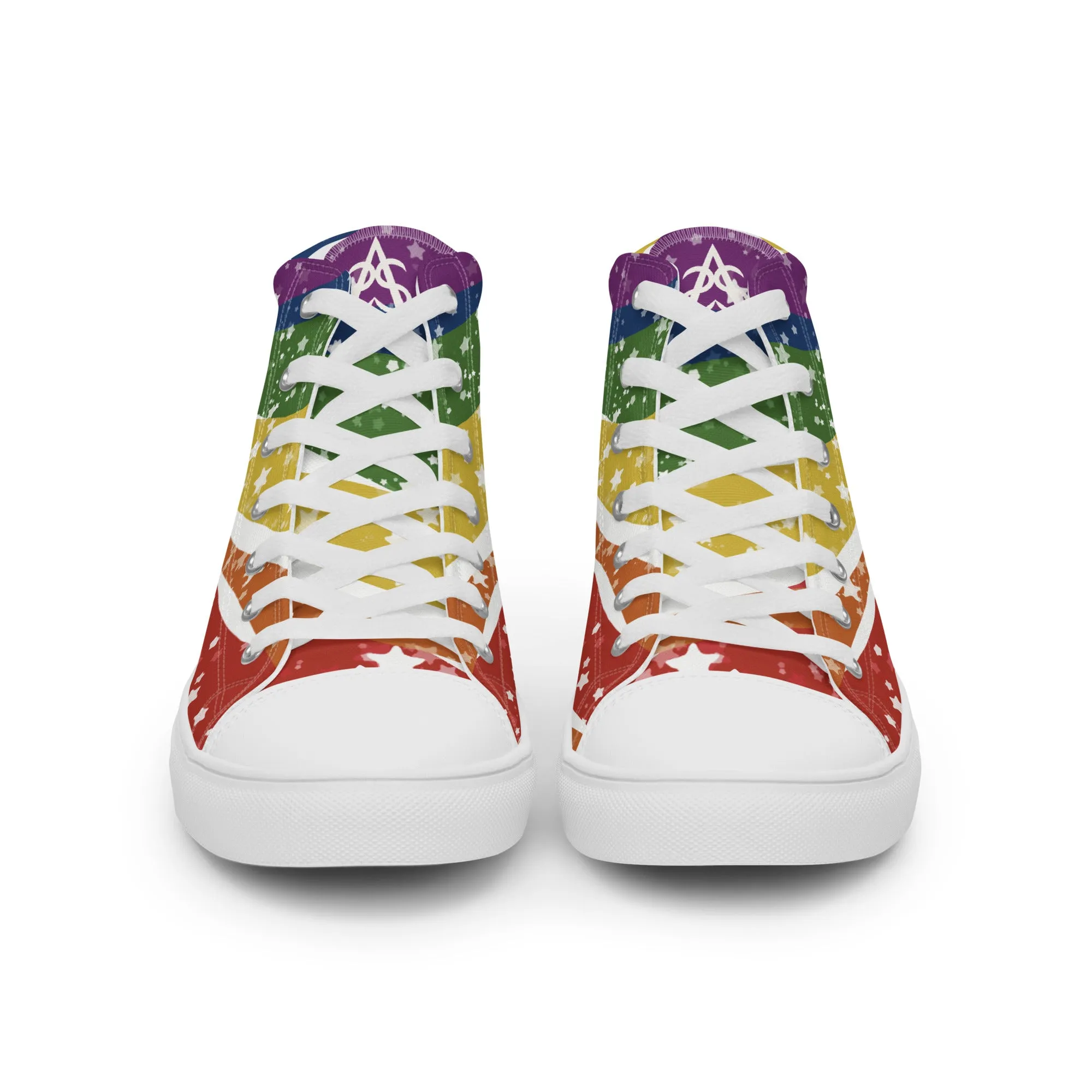 Starry Rainbow High Top Canvas Shoes (Masc Sizing)