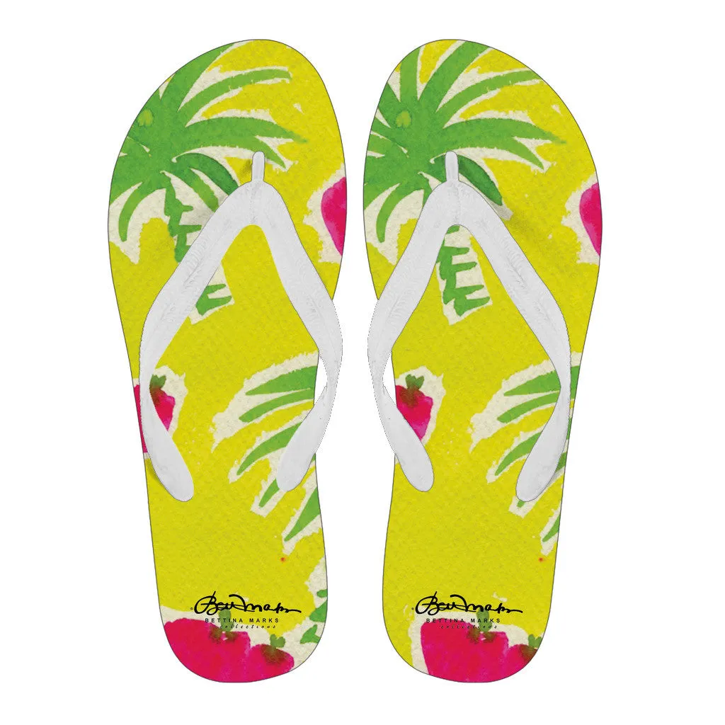 Strawberry Tropic Flip Flops