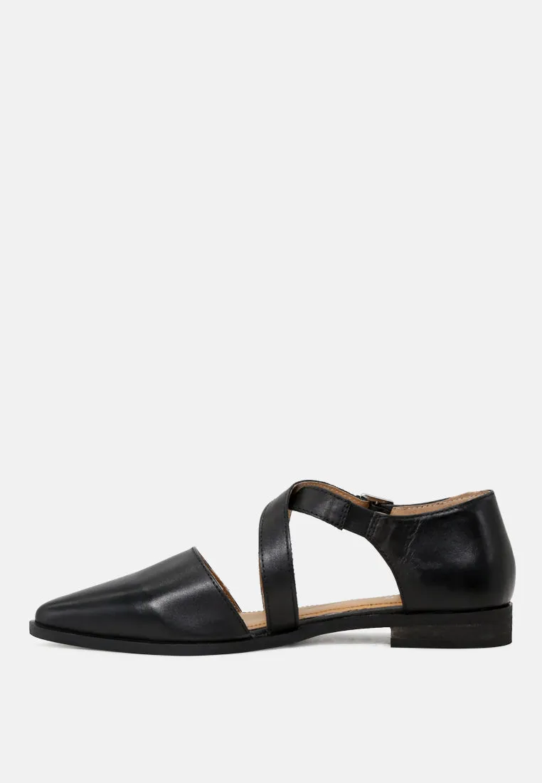 SUNIVA Black Flat Sandal