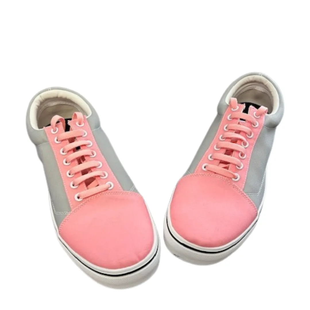 Sunrise Pink & Grey Canvas Lace Shoes