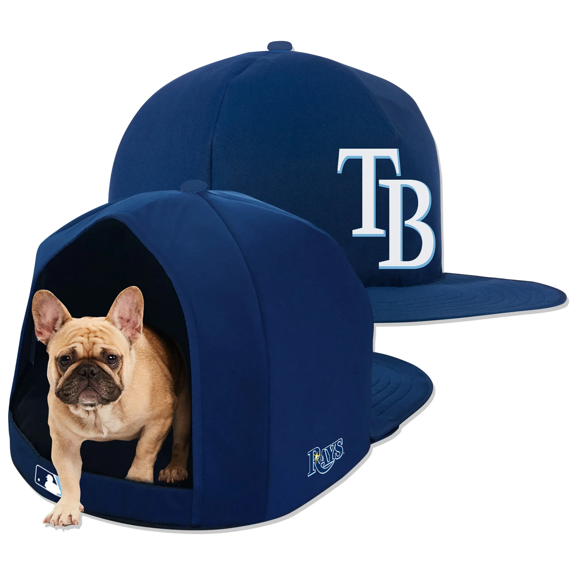 TAMPA BAY RAYS NAP CAP PLUSH DOG BED