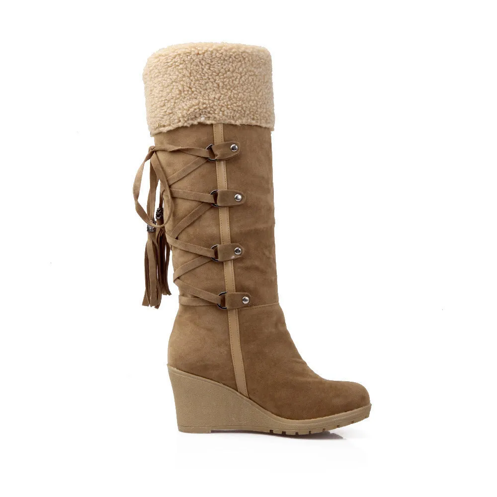 Tassel Wedge Snow Boots for Women 9952