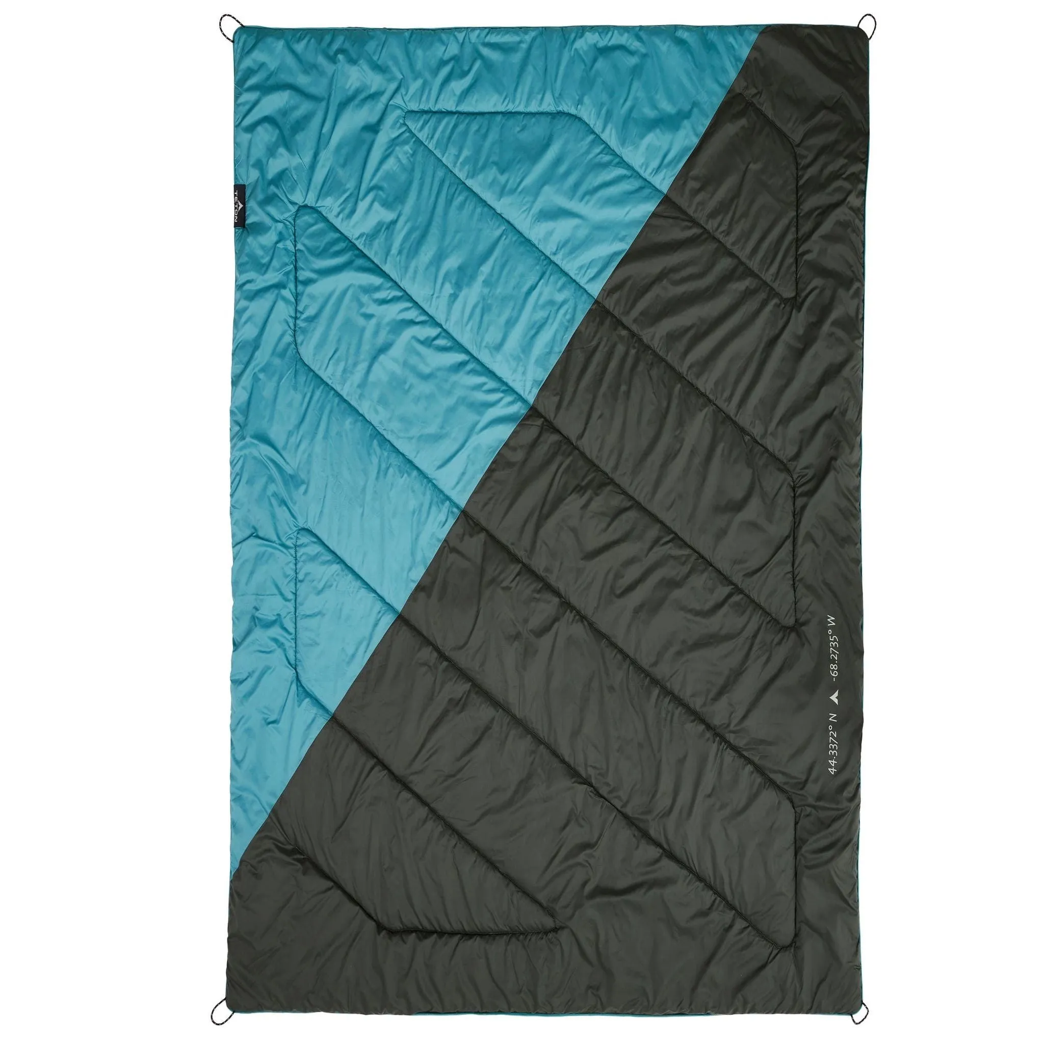 Teton Sports Acadia Mammoth Outdoor Camp Blanket in Teal/Slate