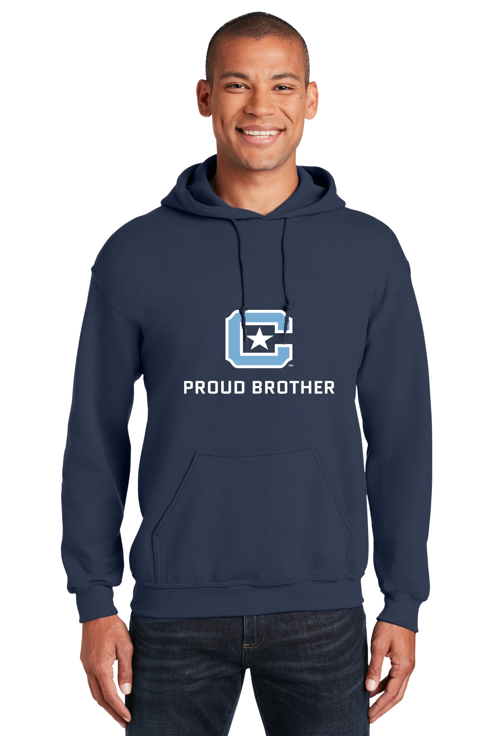 The Citadel Block C Star logo, Proud Brother,  Heavy Blend™ Hooded Sweatshirt