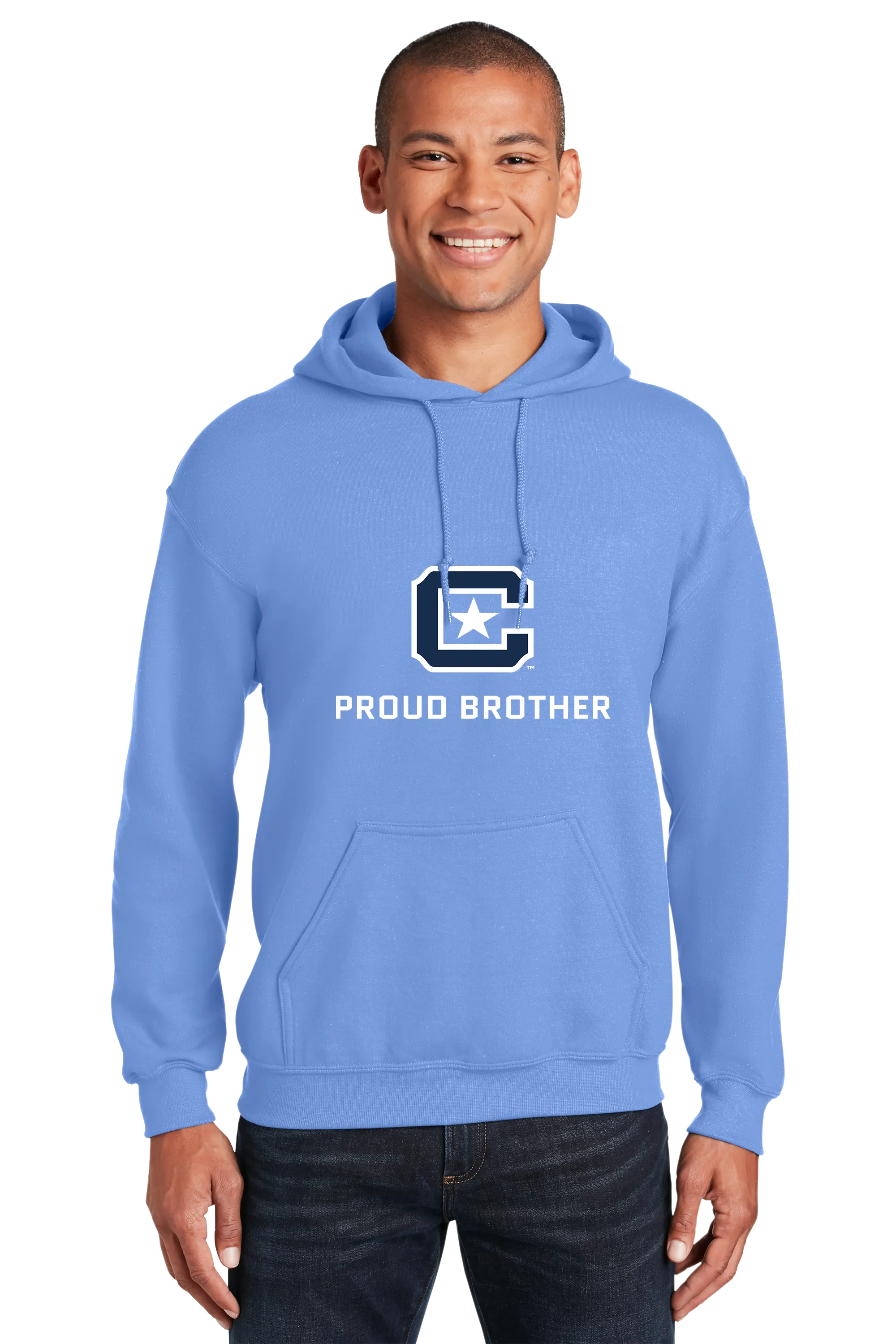 The Citadel Block C Star logo, Proud Brother,  Heavy Blend™ Hooded Sweatshirt