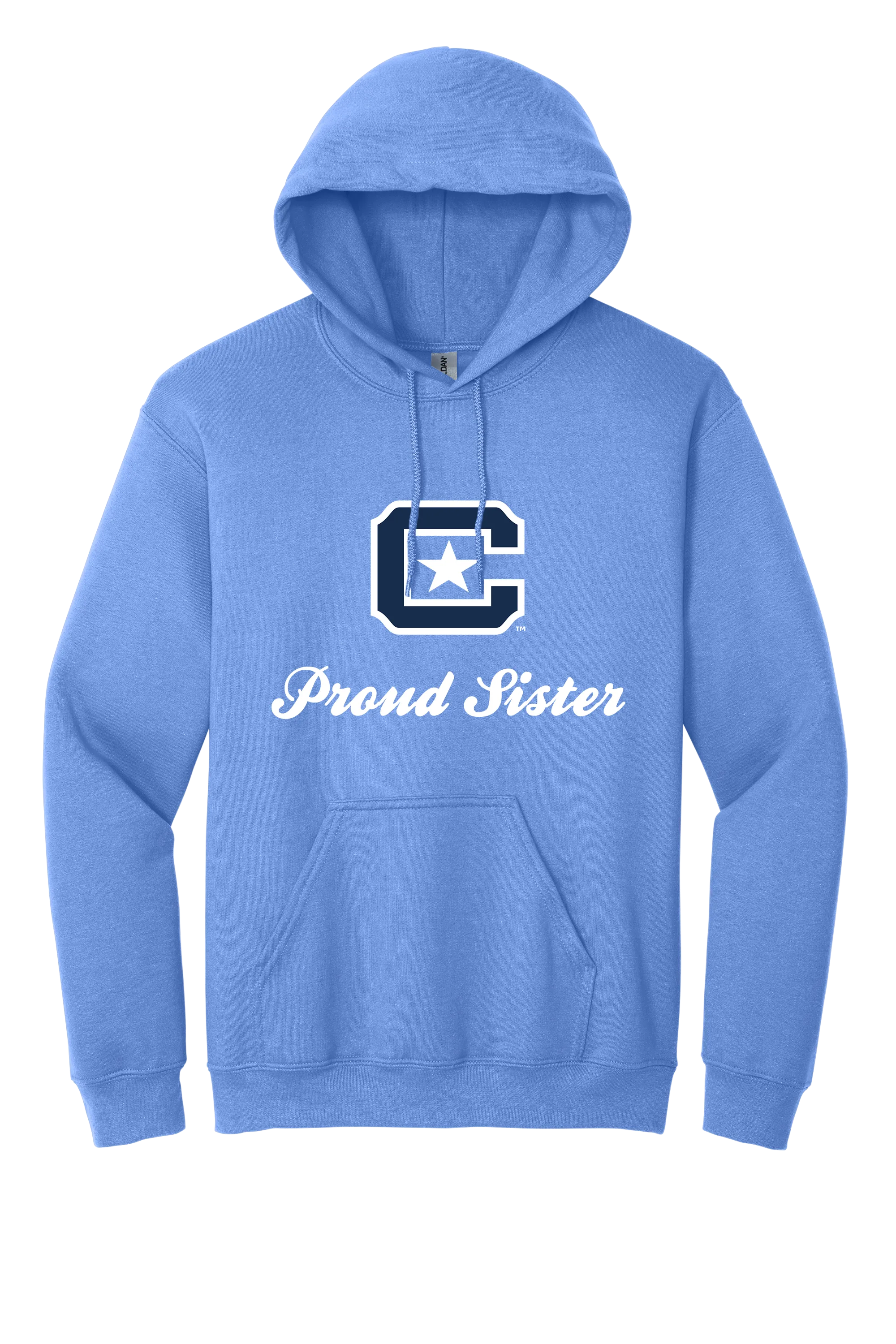 The Citadel Block C Star logo, Proud Sister,  Heavy Blend™ Hooded Sweatshirt