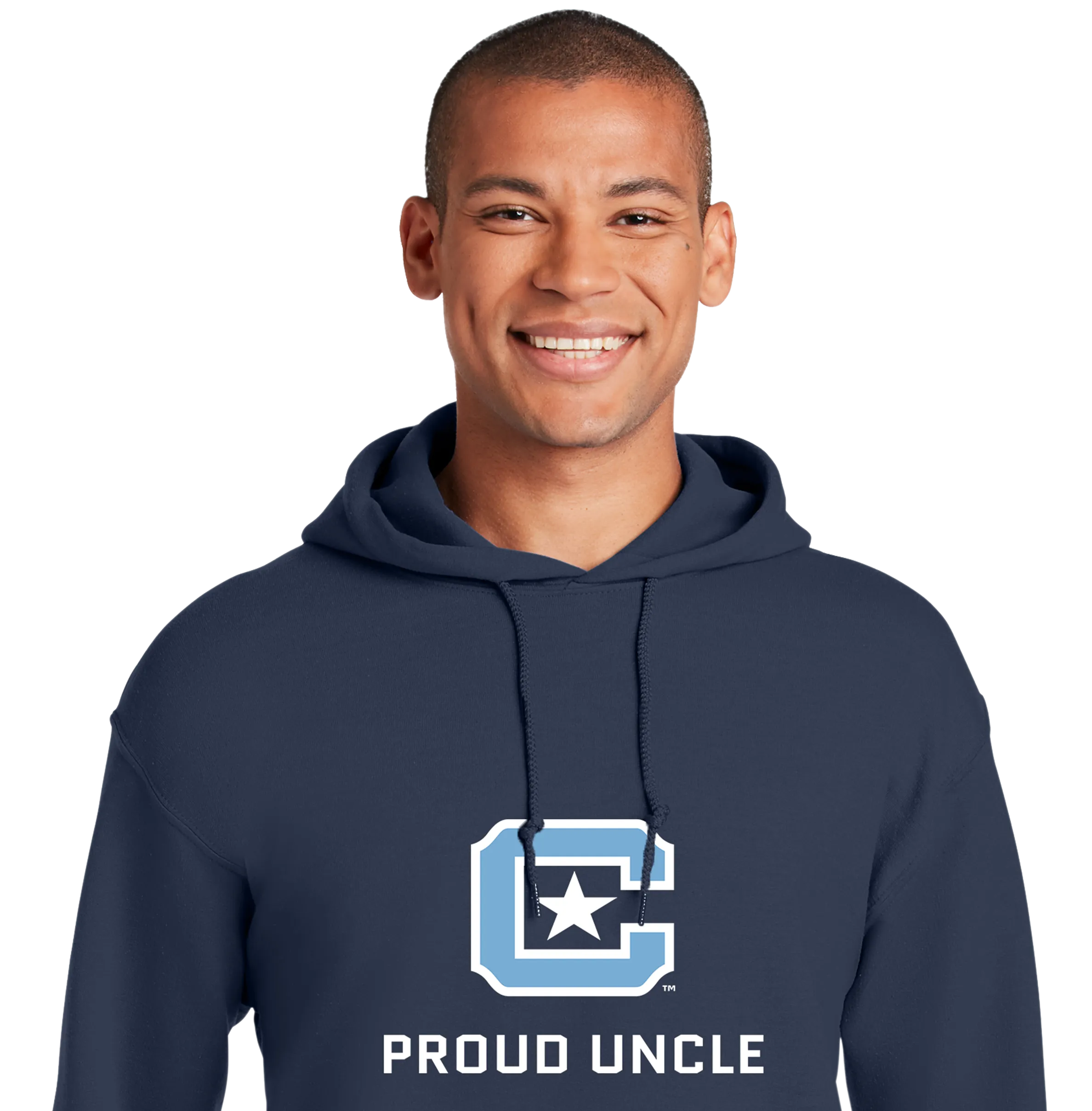 The Citadel Block C Star logo, Proud Uncle,  Heavy Blend™ Hooded Sweatshirt